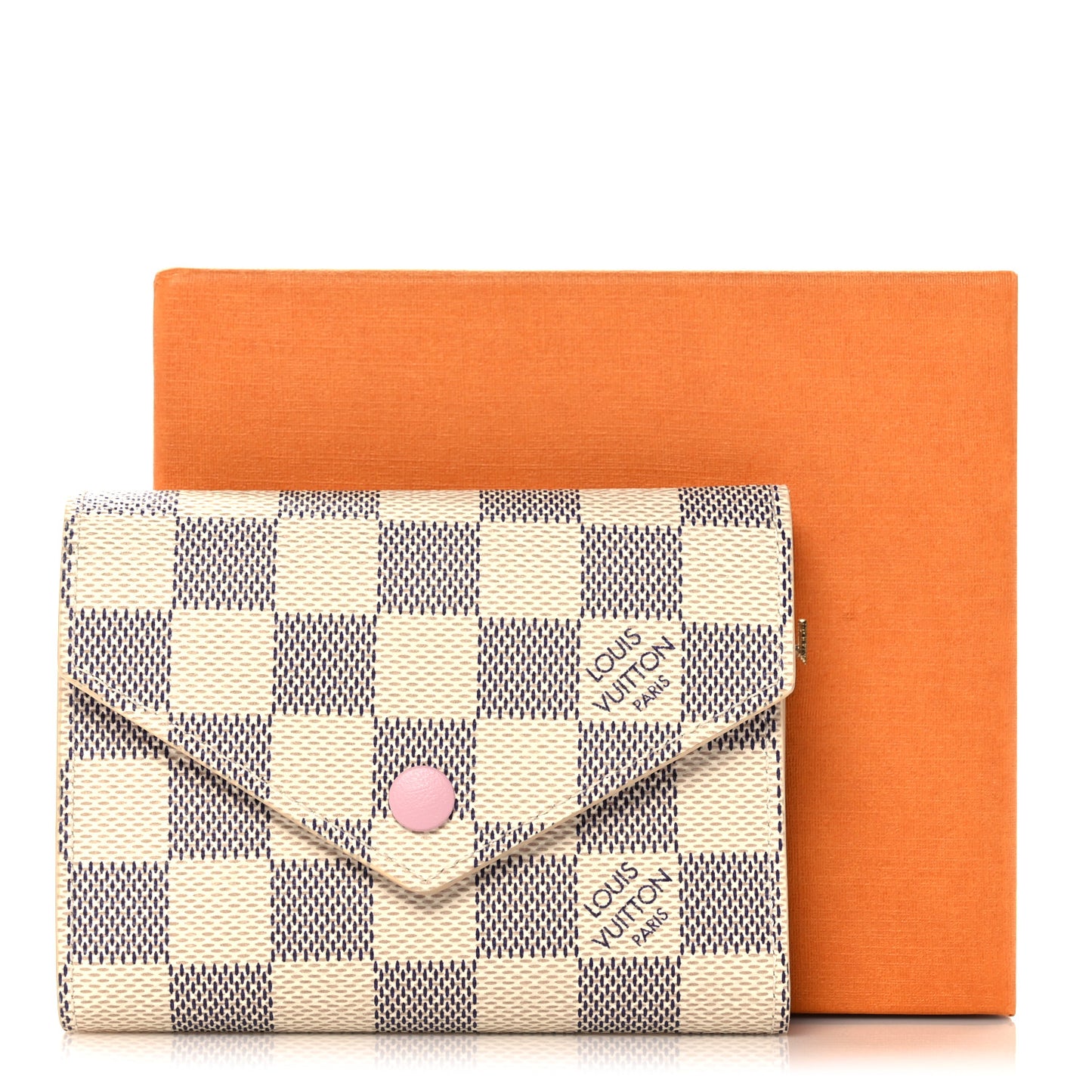 Damier Azur Victorine Wallet Rose Ballerine