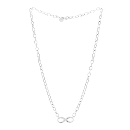 Tiffany Sterling Silver Narrow Infinity Link Necklace 3 of 5