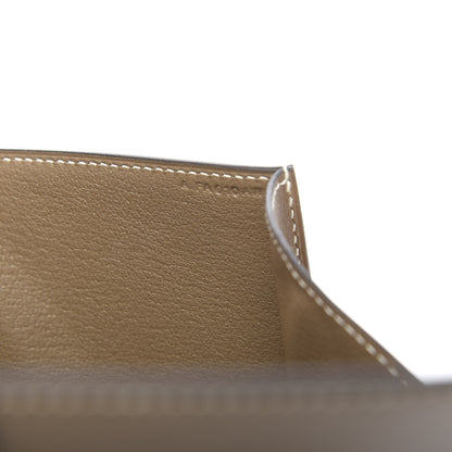 Hermes Tadelakt Medor 23 Clutch Etoupe 7 of 8
