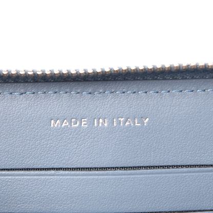 Chanel Faded Patent Calfskin Quilted Small Zip Around Wallet Blue 7 of 9