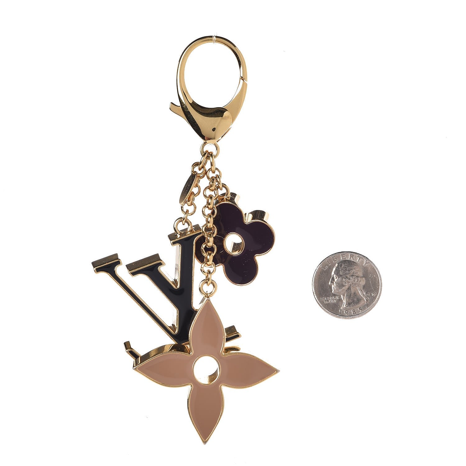Louis Vuitton Fleur De Monogram Bag Charm Dore 2 of 3