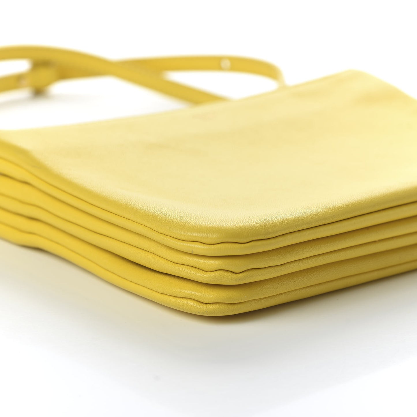Lambskin Small Trio Crossbody Bag Fluo Yellow