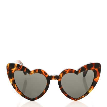 Saint Laurent Acetate Heart Frame Loulou SL181 Sunglasses Tortoise 2 of 7