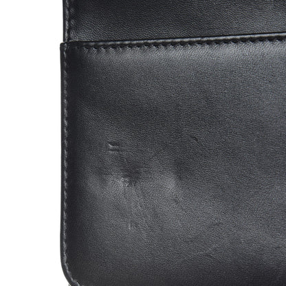 Chanel Lambskin Quilted Pearl Wallet On Chain WOC Black 10 of 12