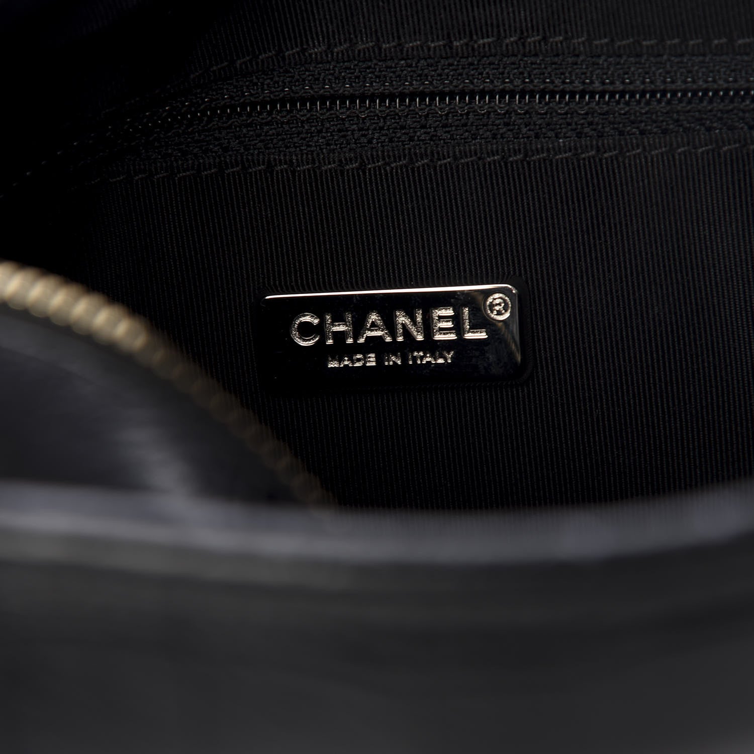 Chanel Calfskin Crocodile Embossed Small Gabrielle Cocodile Hobo Black 9 of 11