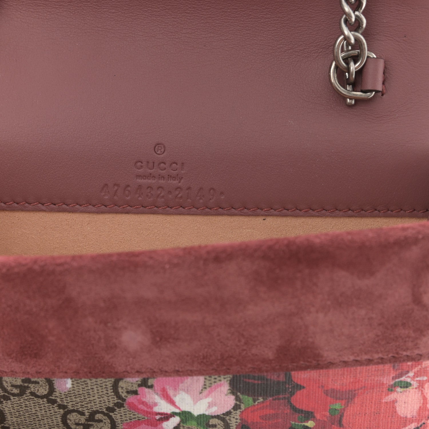 Gucci GG Supreme Monogram Blooms Super Mini Dionysus Shoulder Bag Beige Multicolor Dry Rose 6 of 10