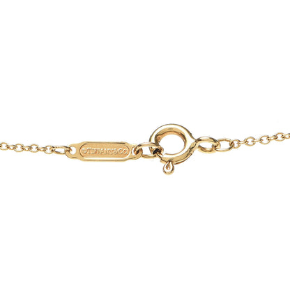 Tiffany 18K Yellow Gold Diamond Small Heart Pendant Necklace 4 of 5