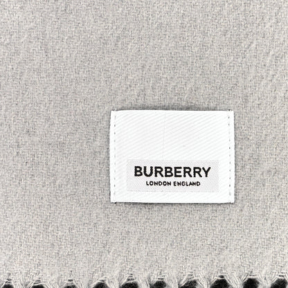 Burberry Cashmere Wool Crystal TB Logo Fringe Scarf Black 3 of 3