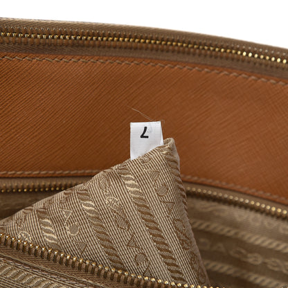 Prada Saffiano Large Galleria Double Zip Tote Caramel 7 of 12