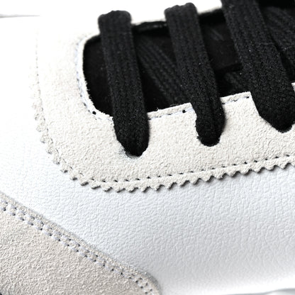 Hermes Goatskin Suede Bouncing Sneakers 37.5 White Black 9 of 10