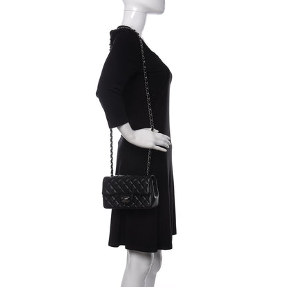 Chanel Lambskin Quilted Mini Rectangular Flap Black 2 of 13