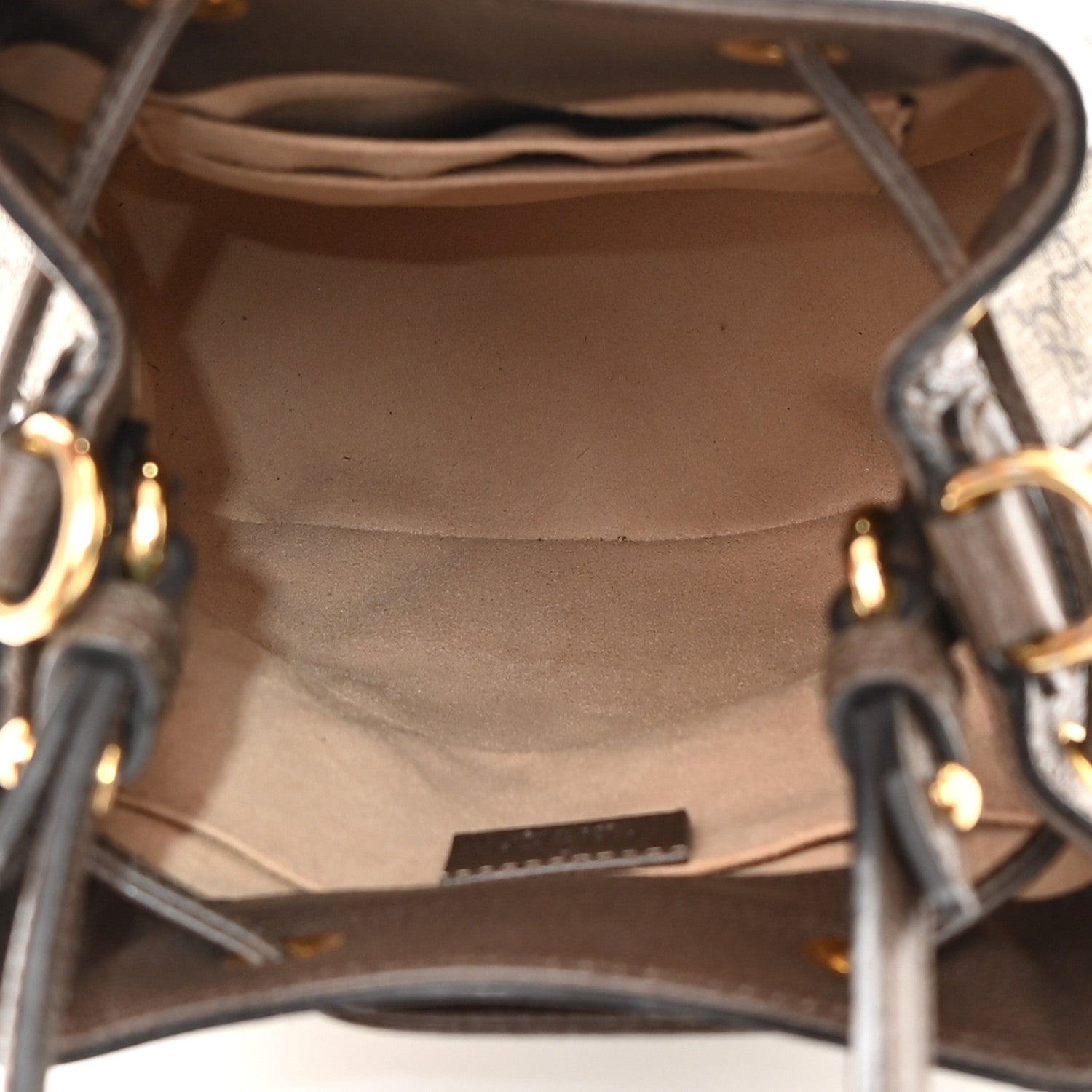 Gucci GG Supreme Monogram Web Small Ophidia Bucket Bag Brown 5 of 16