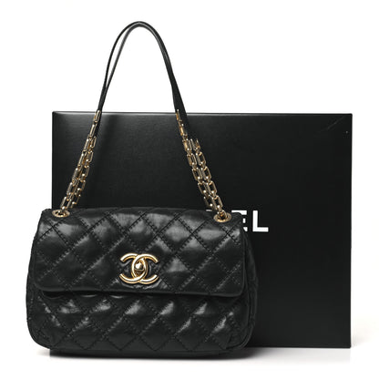 Chanel Calfskin Quilted Retro Chain Flap Black 11 of 11