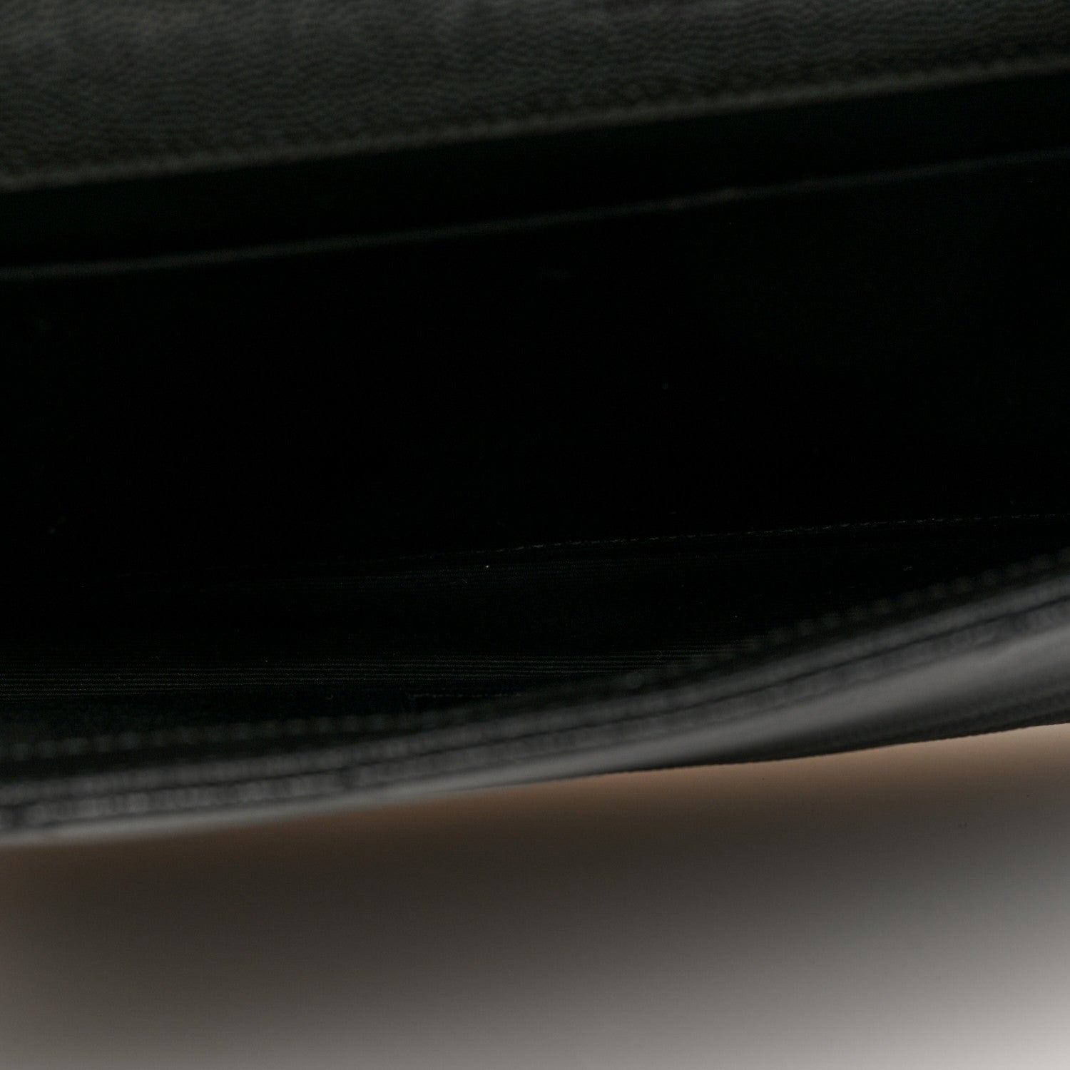 Saint Laurent Grain De Poudre Matelasse Chevron Monogram Envelope Clutch Black 5 of 6