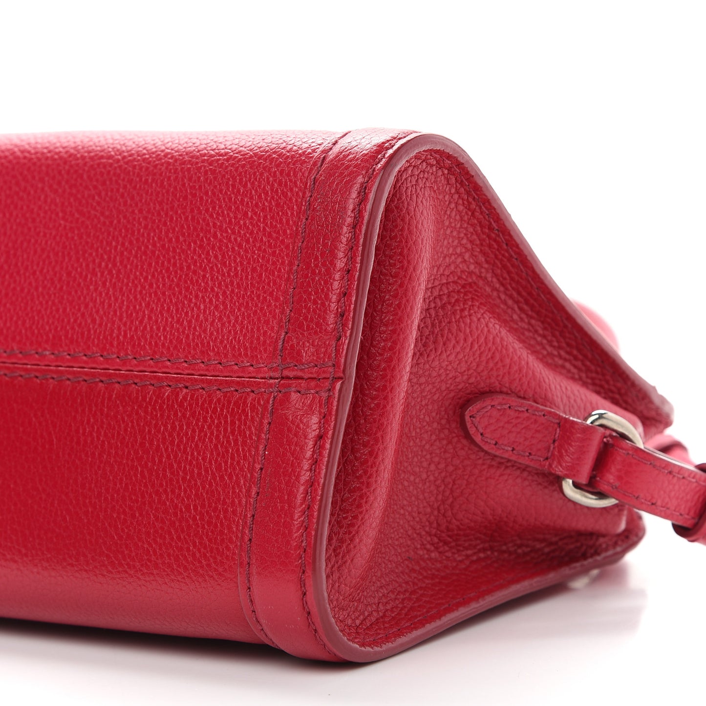 Calfskin Mini Skull Padlock Zip Around Tote Red