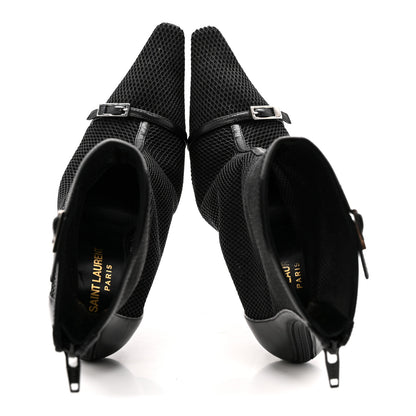 Saint Laurent Elba Applique Tulle Aston 115 Boots 35.5 Black 2 of 10
