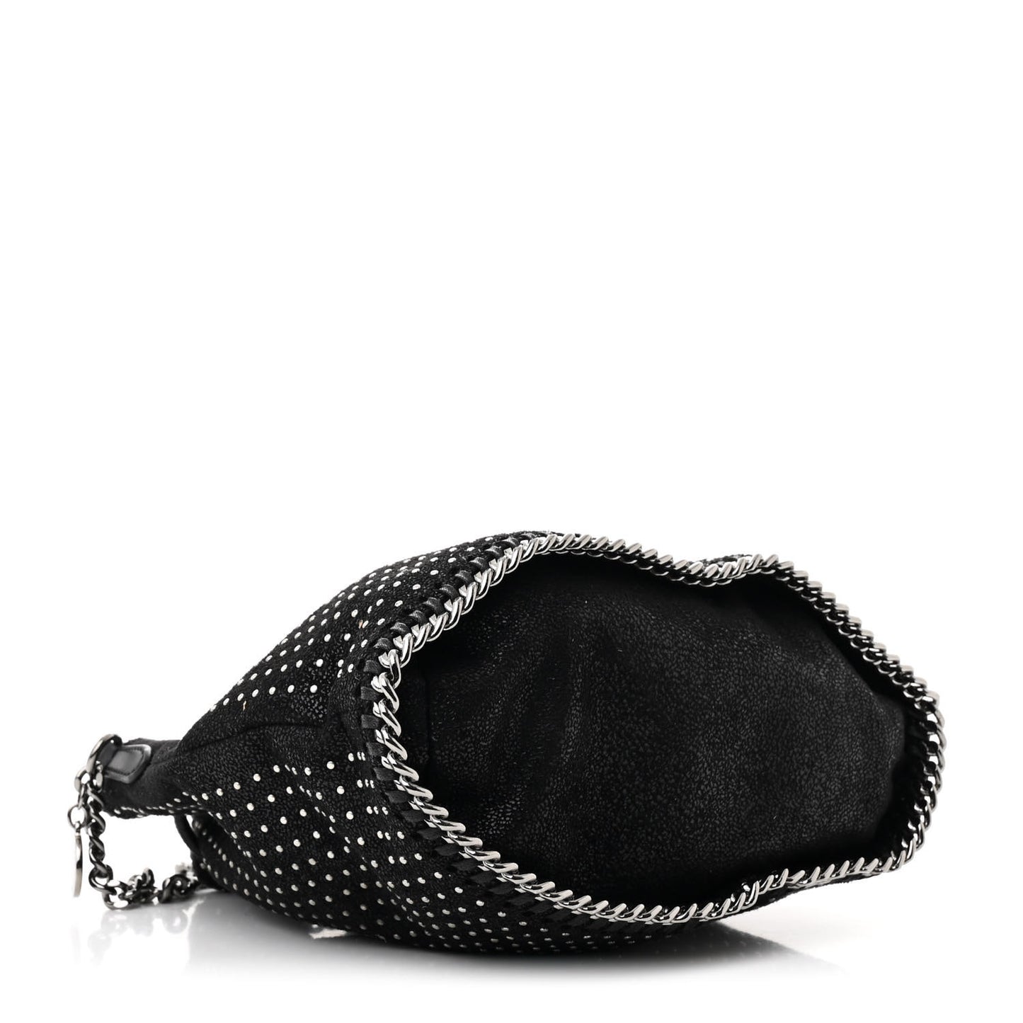 Shaggy Deer Small Falabella Studded Bucket Bag Black