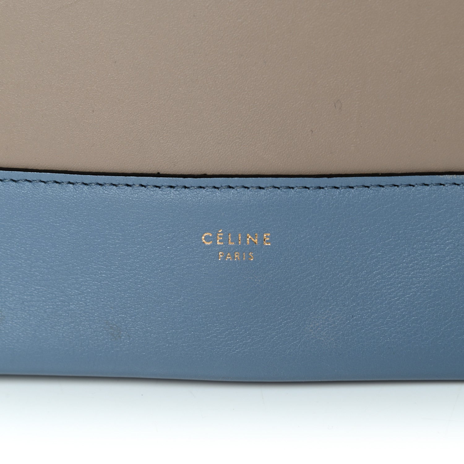 Celine Shiny Smooth Calfskin Medium Frame Shoulder Bag Medium Blue Light Taupe 7 of 10