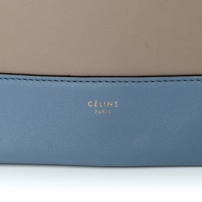 Celine Shiny Smooth Calfskin Medium Frame Shoulder Bag Medium Blue Light Taupe 7 of 10