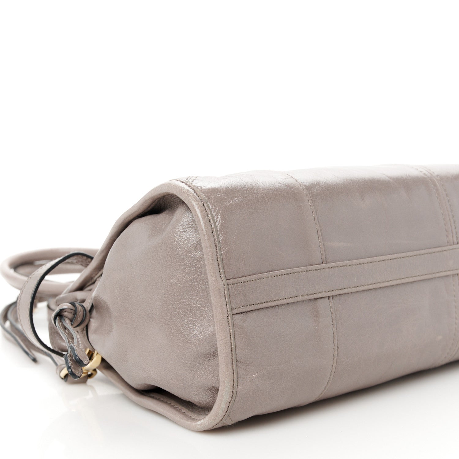 Prada Shiny Nappa Medium Shoulder Bag Pewter 9 of 10