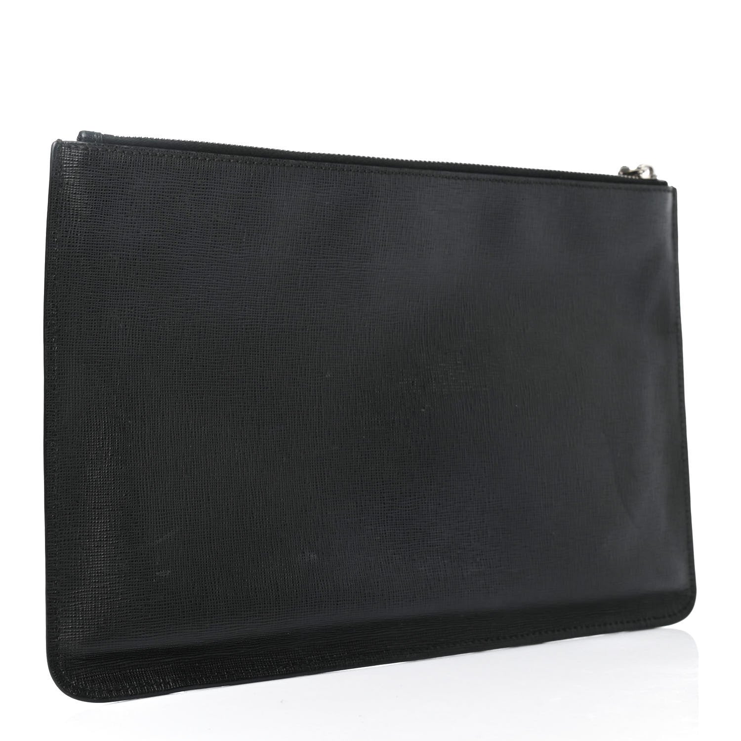 Fendi Vitello Elite Monster Eyes Pouch Black Neon Blue 2 of 4