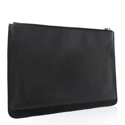 Fendi Vitello Elite Monster Eyes Pouch Black Neon Blue 2 of 4