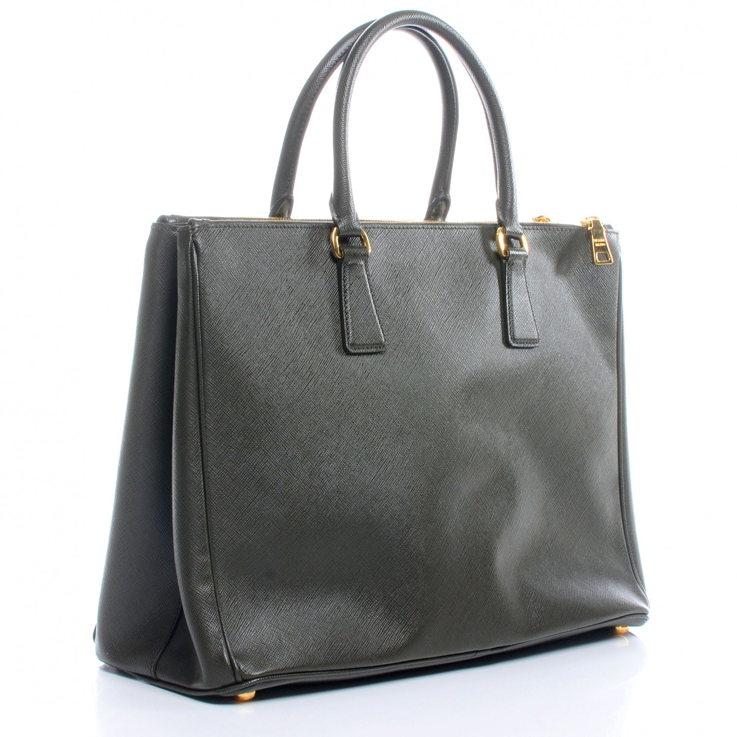 Prada Saffiano Lux Tote Militare 3 of 9