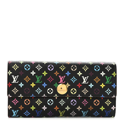 Louis Vuitton Monogram Multicolor Sarah Wallet Black Grenade 1 of 9