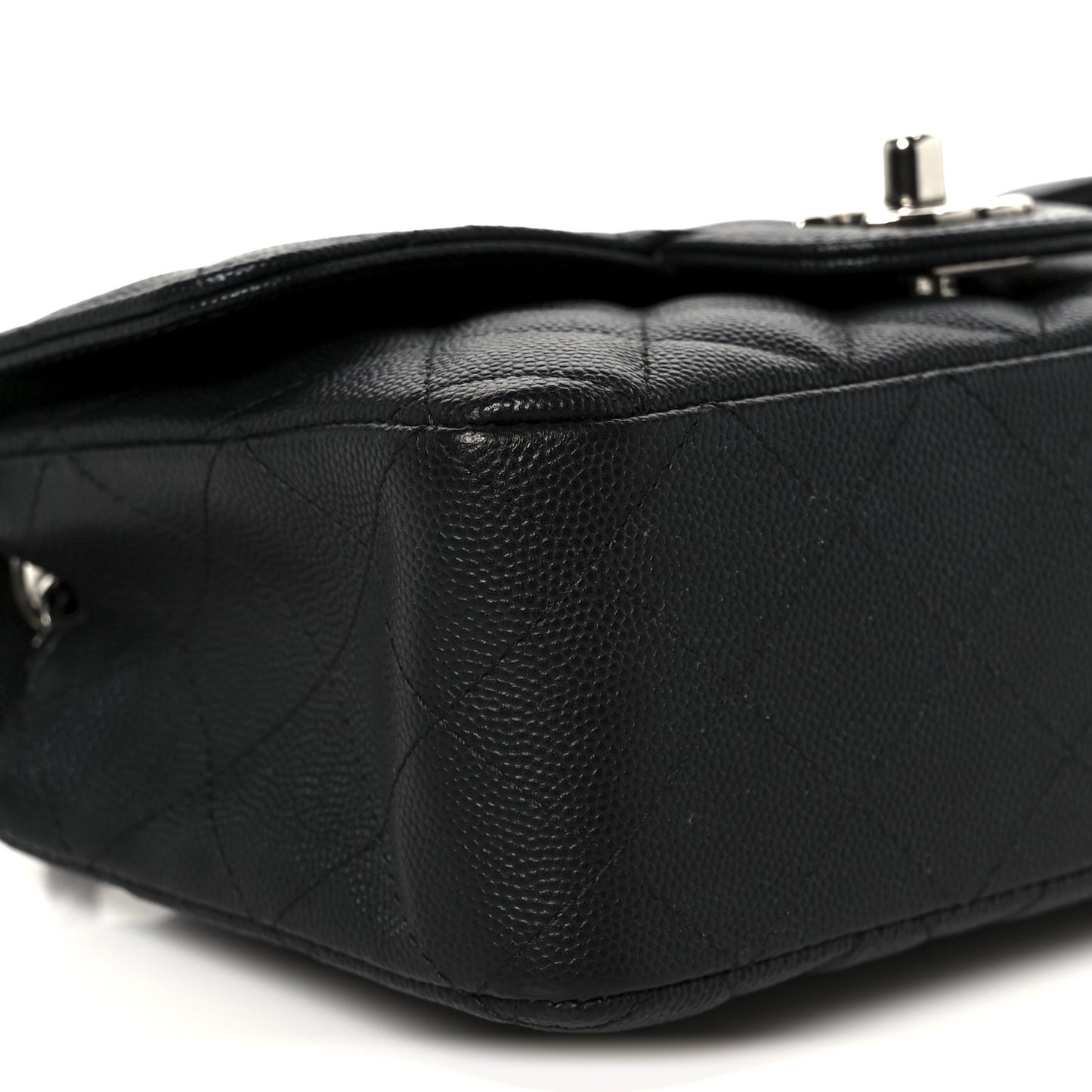 Caviar Quilted Mini Rectangular Flap Black