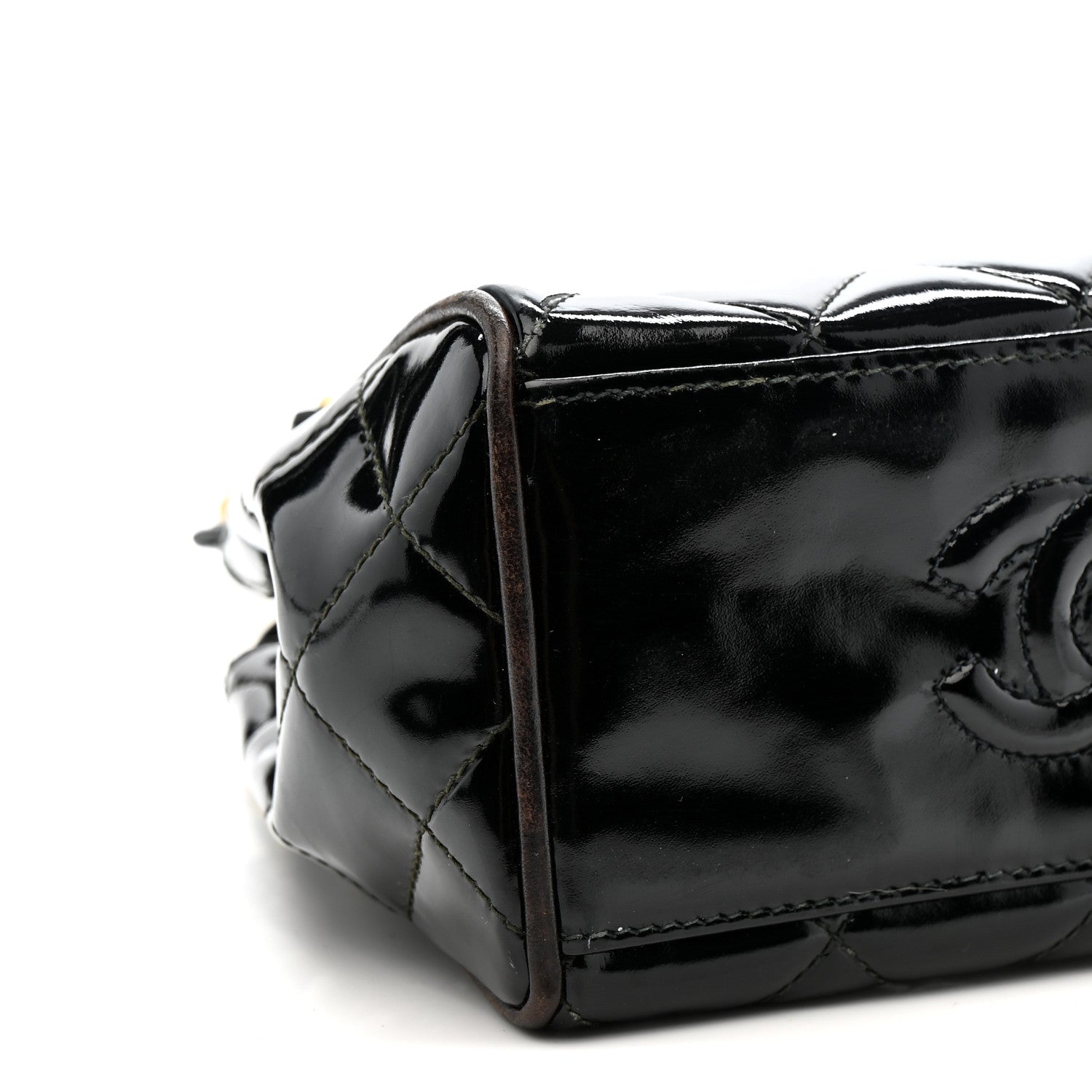 Chanel Patent Quilted Mini Shoulder Bag Black 9 of 15