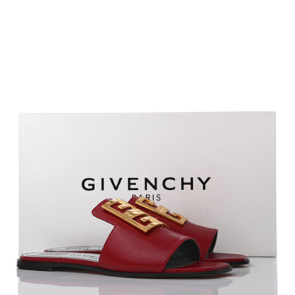 Givenchy Goatskin 4G Flat Sandals 37 Red 9 of 9