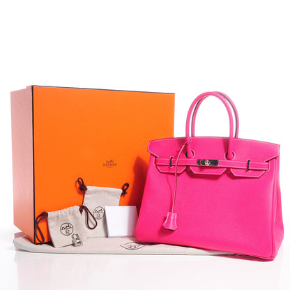 Hermes Epsom Candy Birkin 35 Rose Tyrien and Rubis 6 of 15