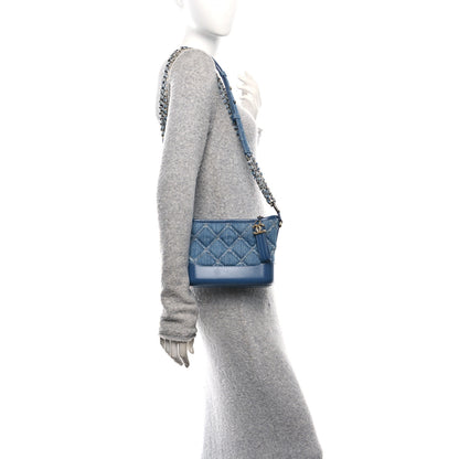 Chanel Denim Calfskin Small Gabrielle Hobo Blue 2 of 10