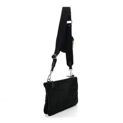 Prada Re-Nylon Saffiano Re-Edition 2000 Double Zip Crossbody Bag Black 3 of 13