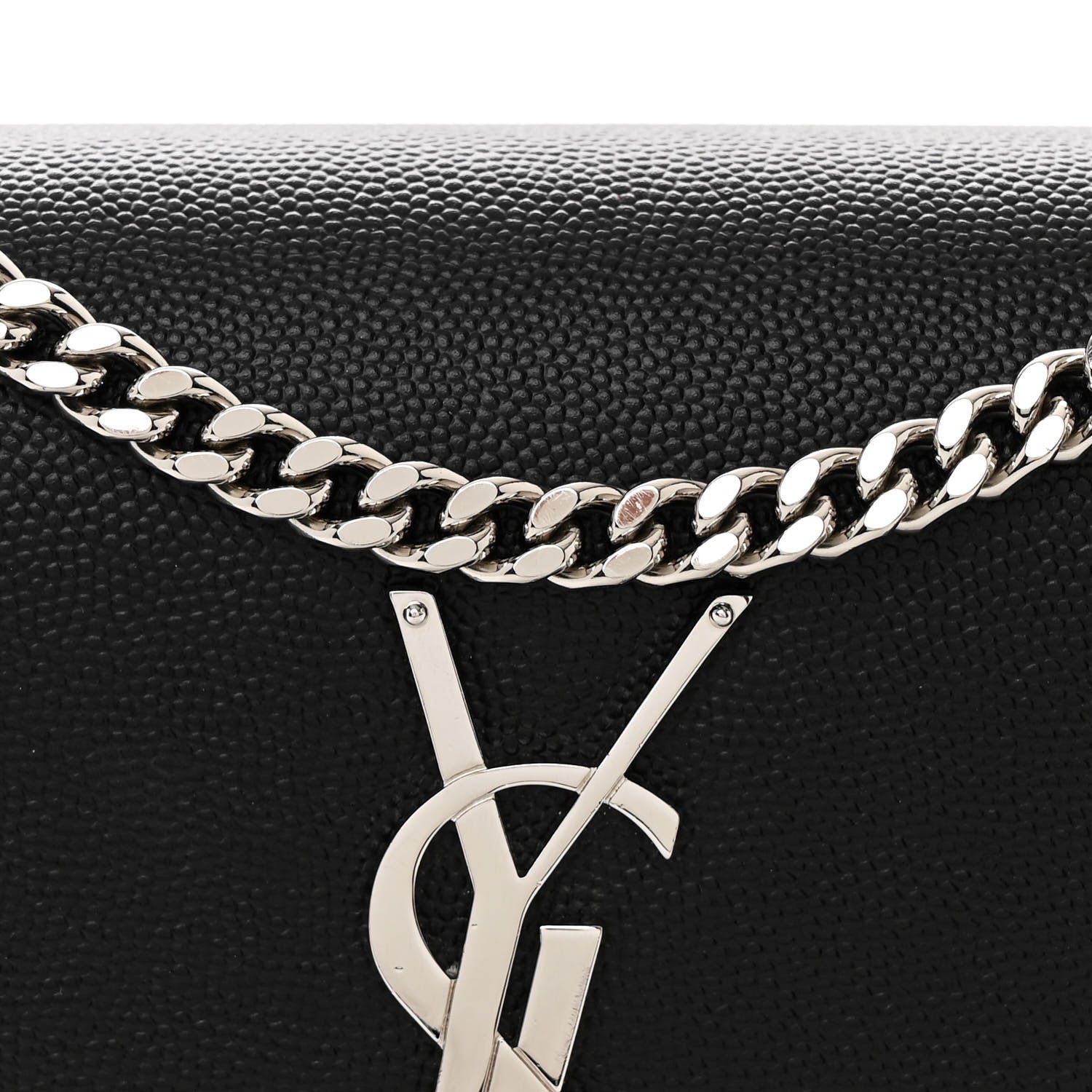 Saint Laurent Grain De Poudre Small Monogram Kate Satchel Black 8 of 10