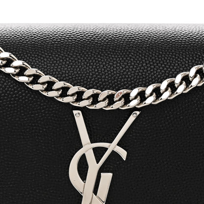 Saint Laurent Grain De Poudre Small Monogram Kate Satchel Black 8 of 10