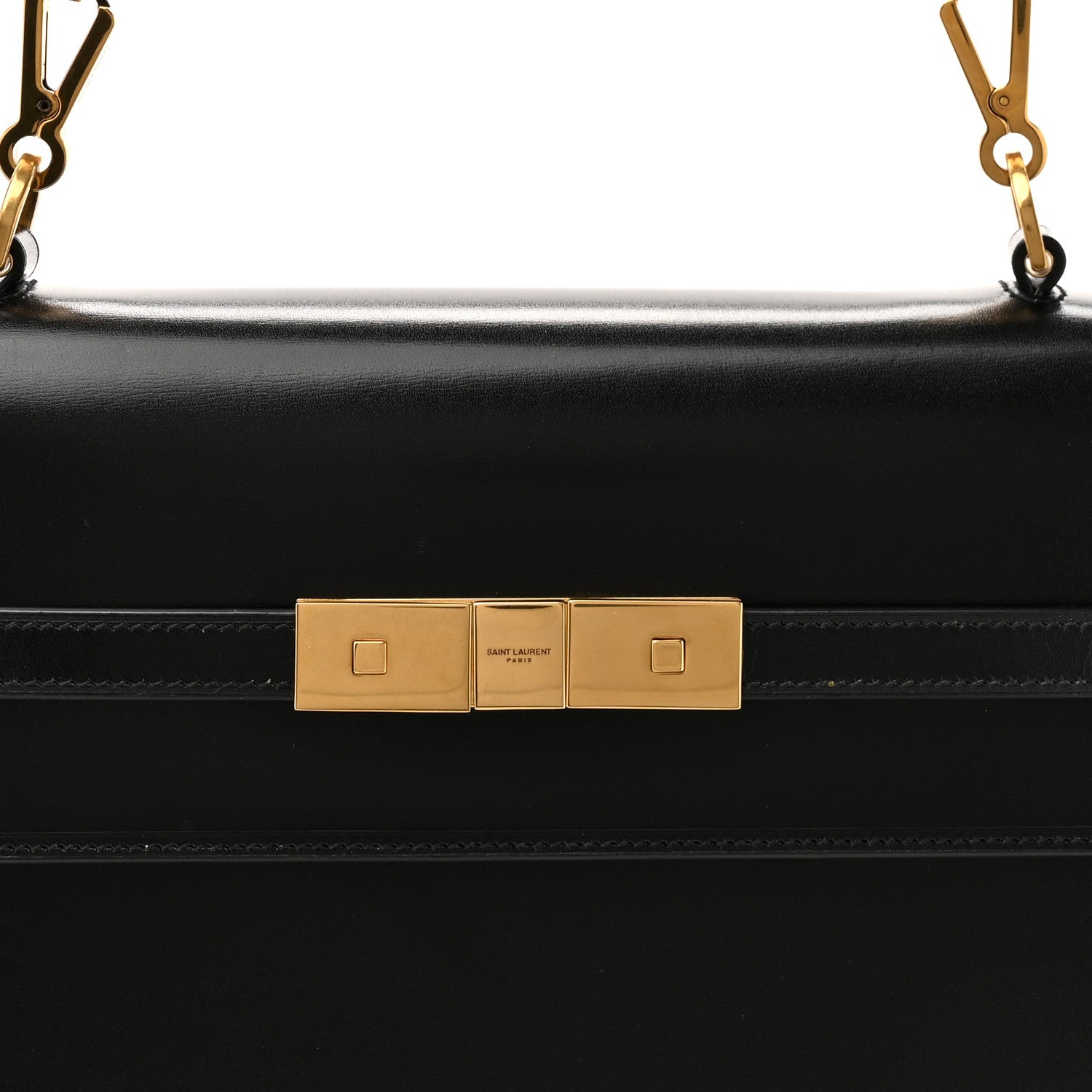 Saint Laurent Smooth Calfskin Manhattan Top Handle Black 8 of 12