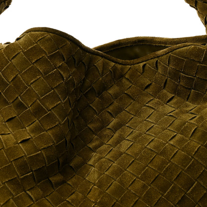 Bottega Veneta Suede Intrecciato Large Hop Olive Oil 7 of 9