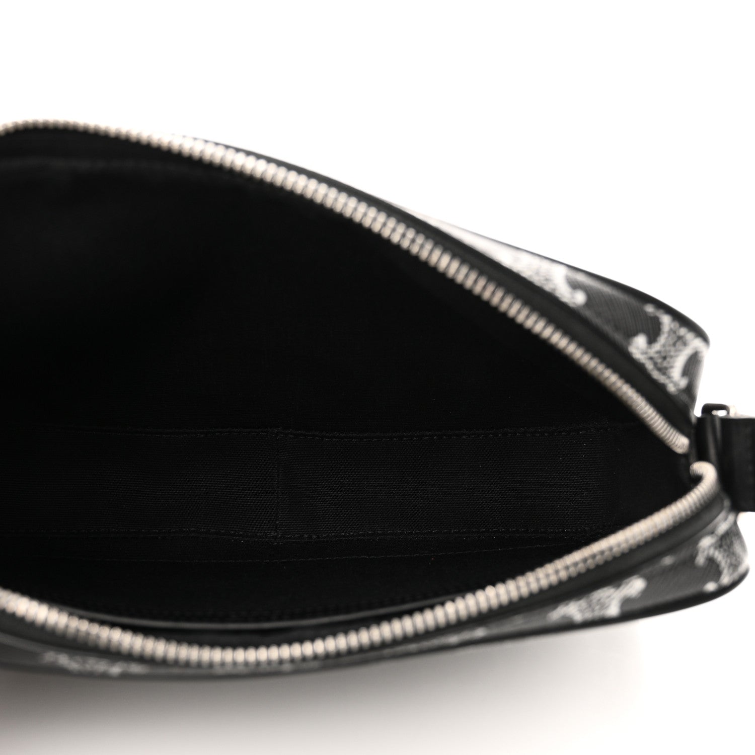 Celine Triomphe Canvas Medium Messenger Bag Black Silver 5 of 9