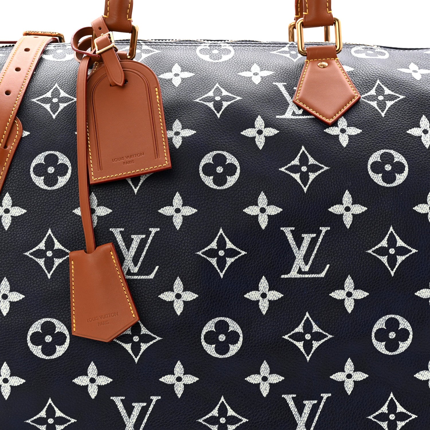 Louis Vuitton Calfskin Monogram Speedy P9 Bandouliere 50 Indigo 13 of 18