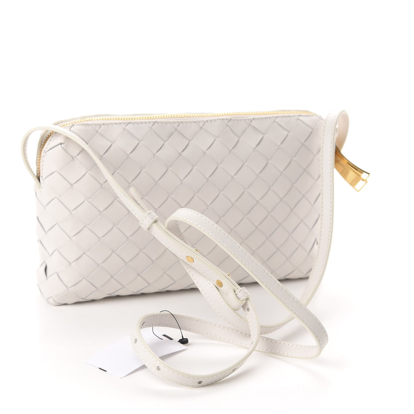 Nappa Intrecciato Crossbody Bianco