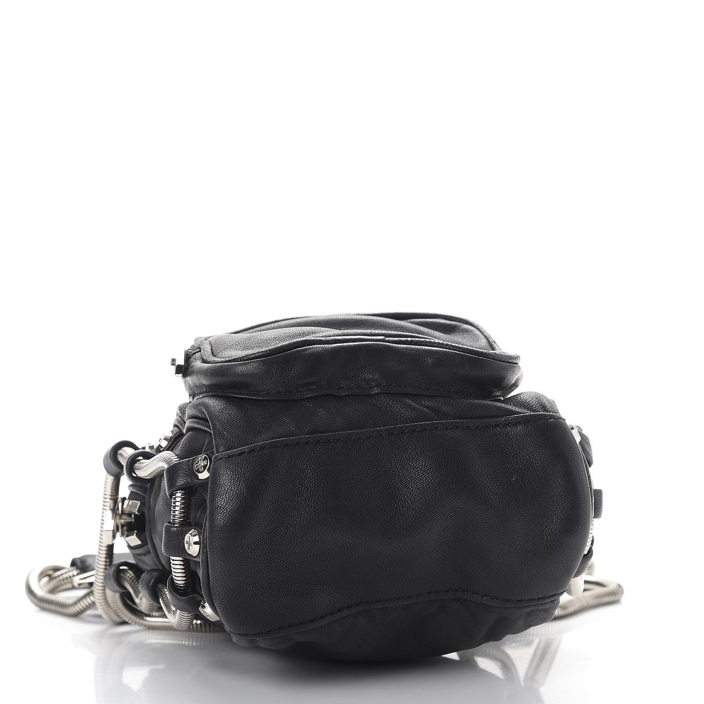 Washed Lambskin Brenda Chain Bag Black