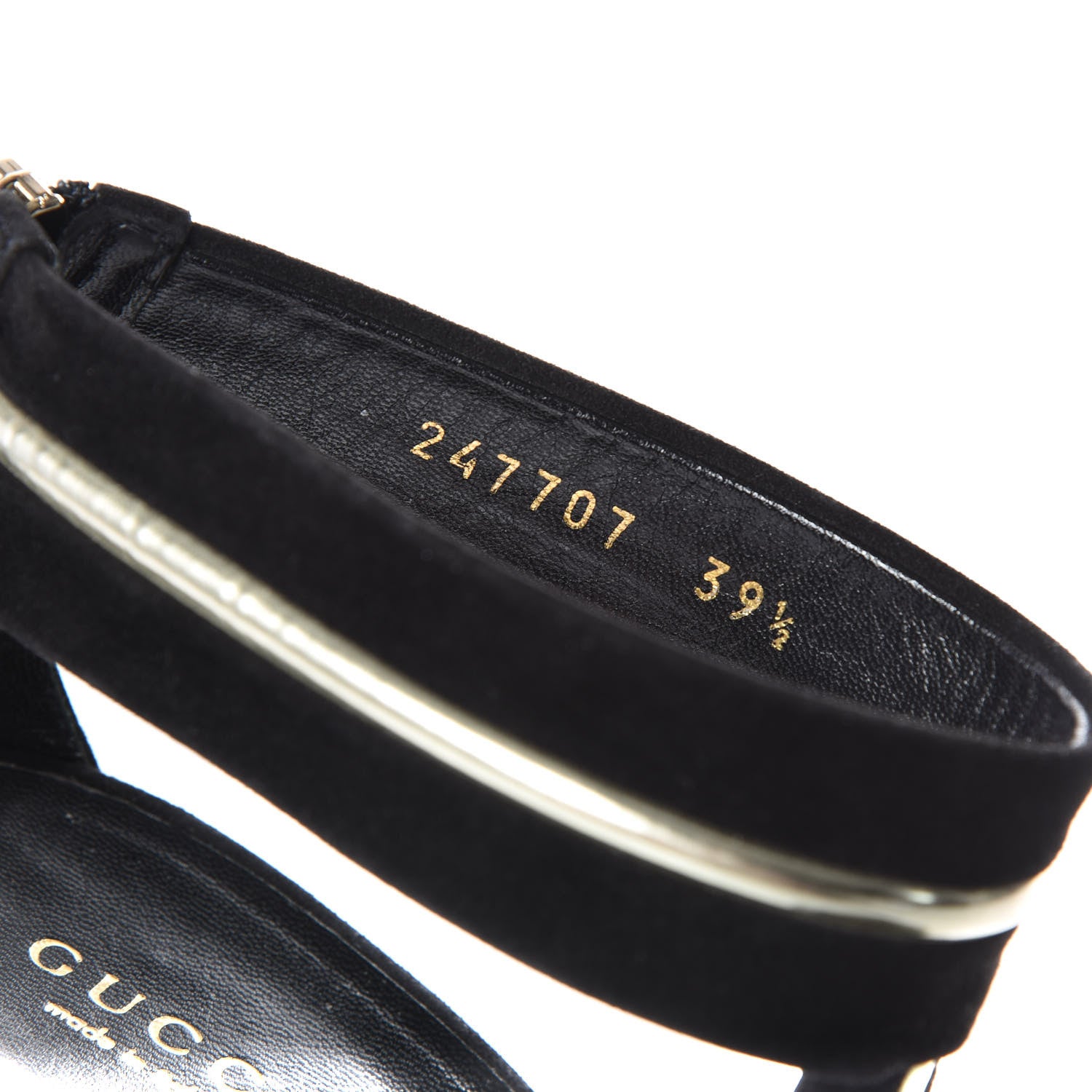 Gucci Suede Keira T Strap Platforms 39.5 Black 8 of 9