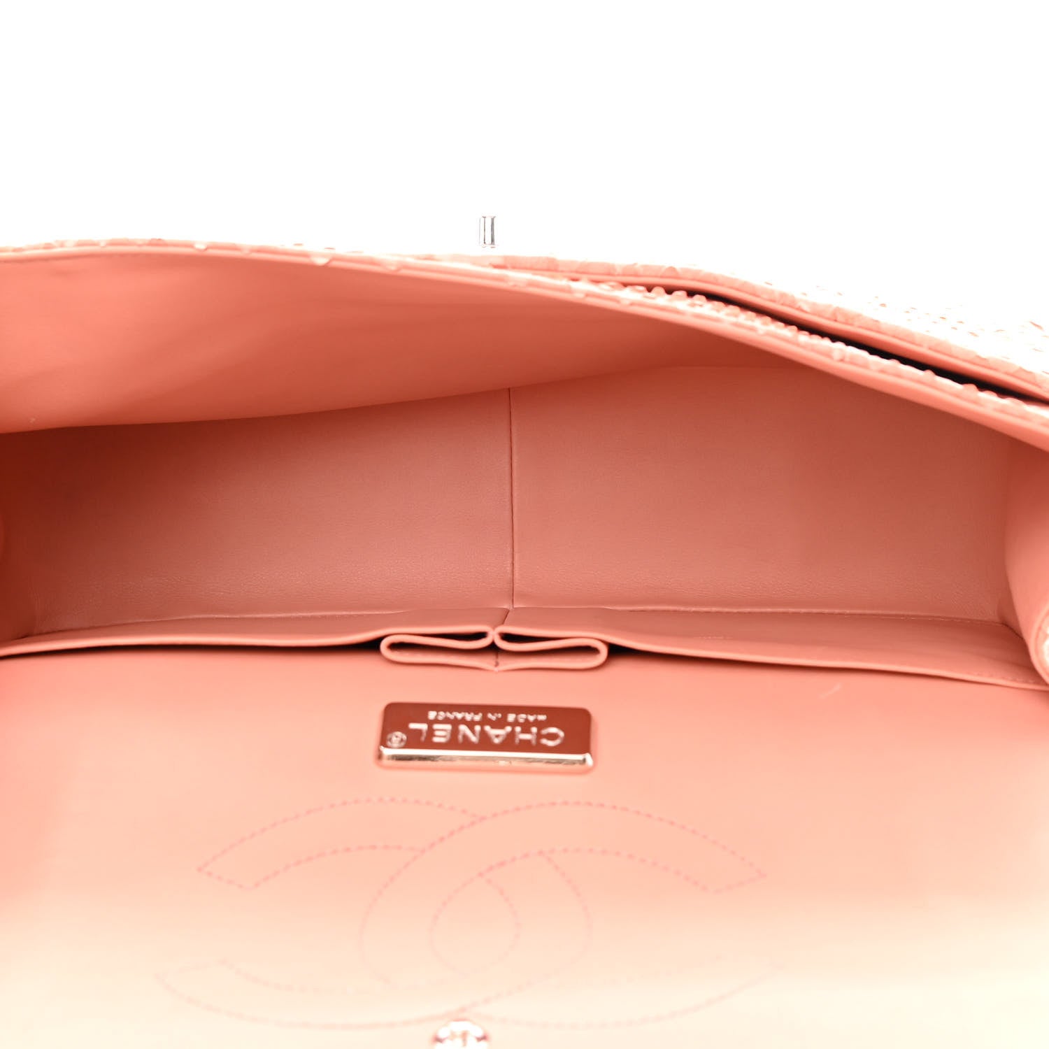 Chanel Snakeskin Jumbo Double Flap Pink 5 of 18