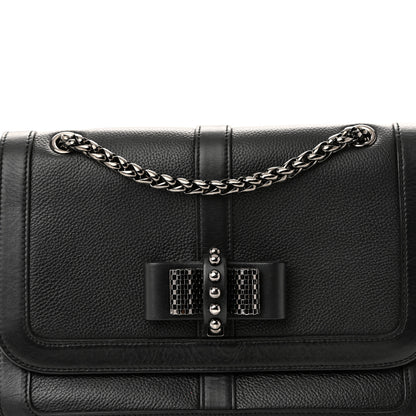 Christian Louboutin Calfskin Small Sweet Charity NV Shoulder Bag Black 7 of 9