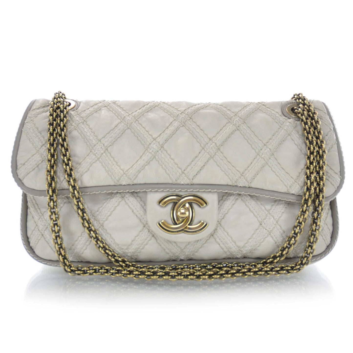 Calfskin Quilted Flap