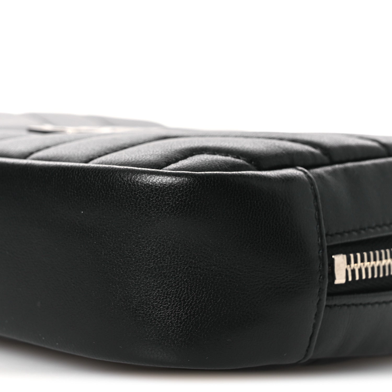 Saint Laurent Lambskin Y Quilted Monogram Loulou Cosmetic Case Black 10 of 10
