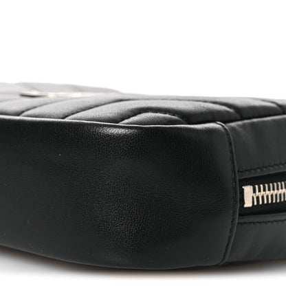 Saint Laurent Lambskin Y Quilted Monogram Loulou Cosmetic Case Black 10 of 10