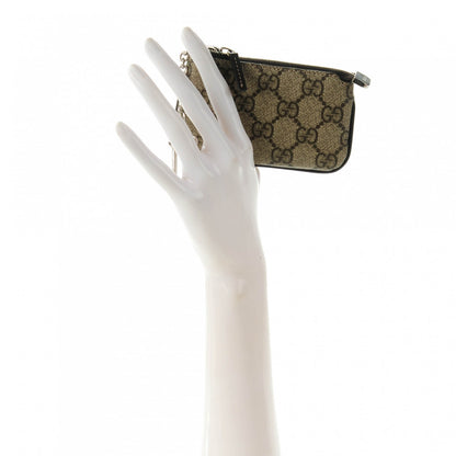 Gucci GG Supreme Monogram Selleria Key Case Beige Ebony Cocoa 2 of 7