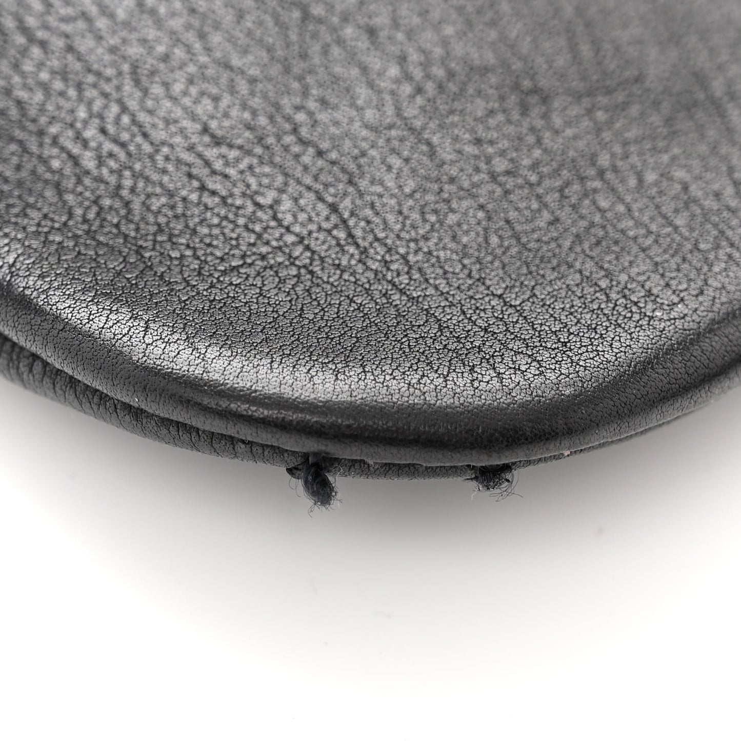 Calfskin Diamond Stitch Accordion Flap Black